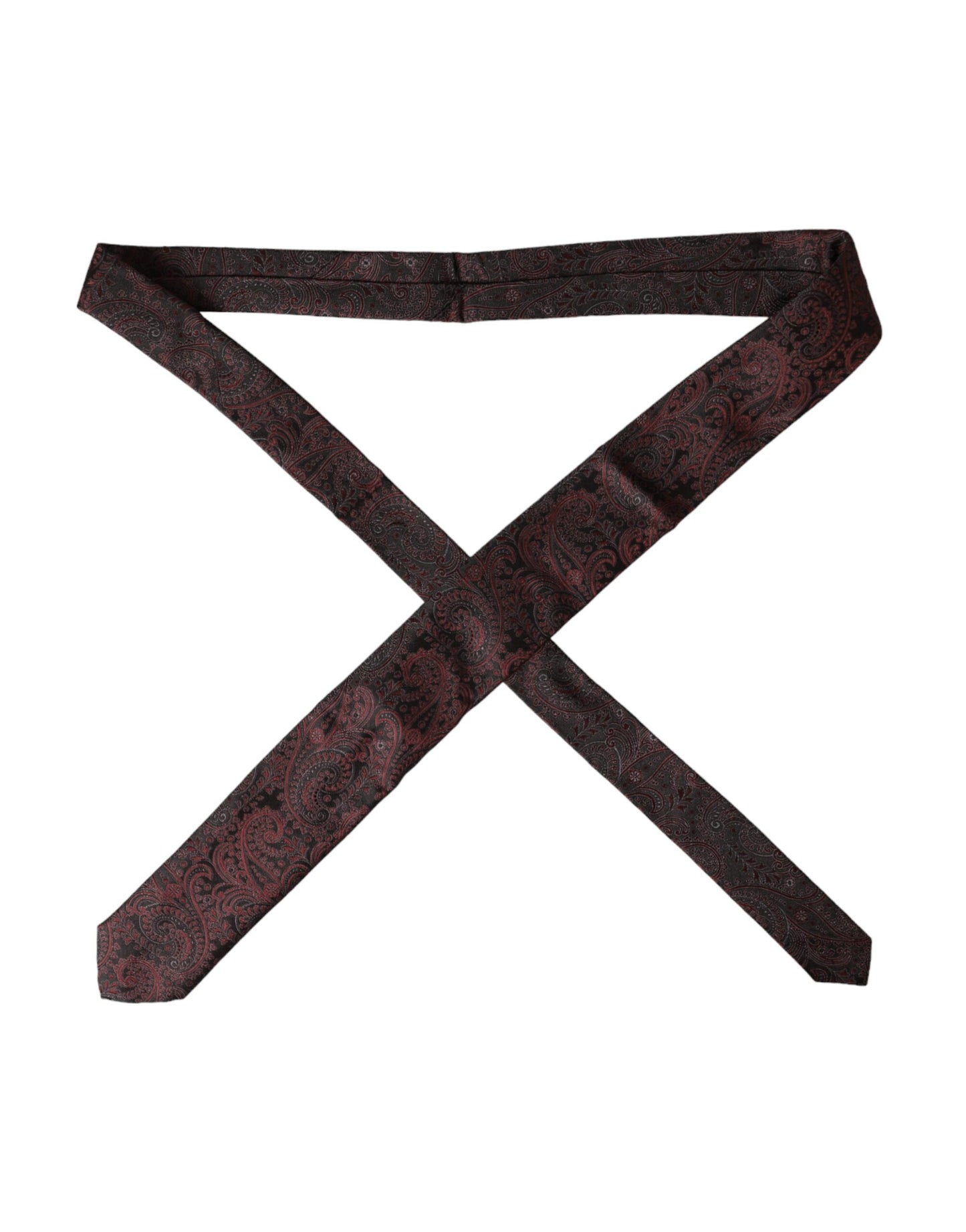 Cravate ajustable en soie à motifs bordeaux Dolce & Gabbana pour homme