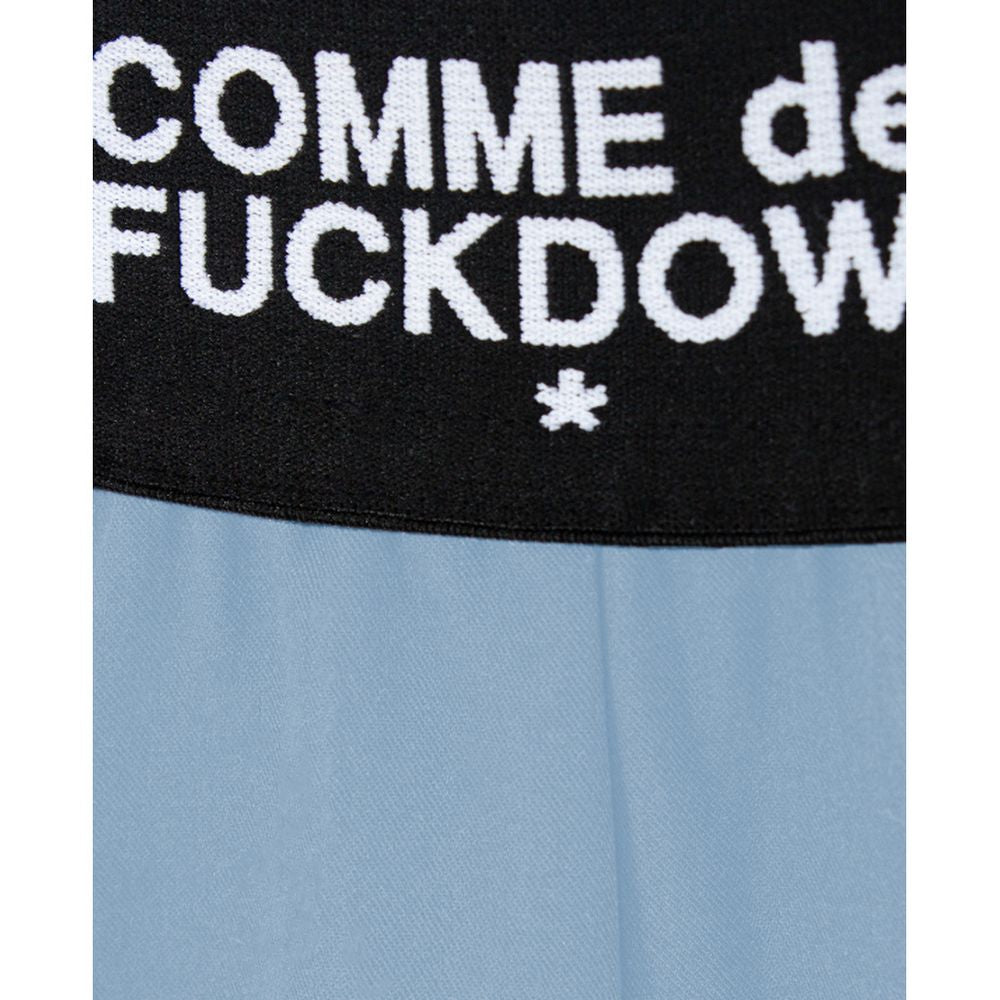 Comme Des Fuckdown Light Blue Polyester Women Palazzo Pants by Comme Des Fuckdown