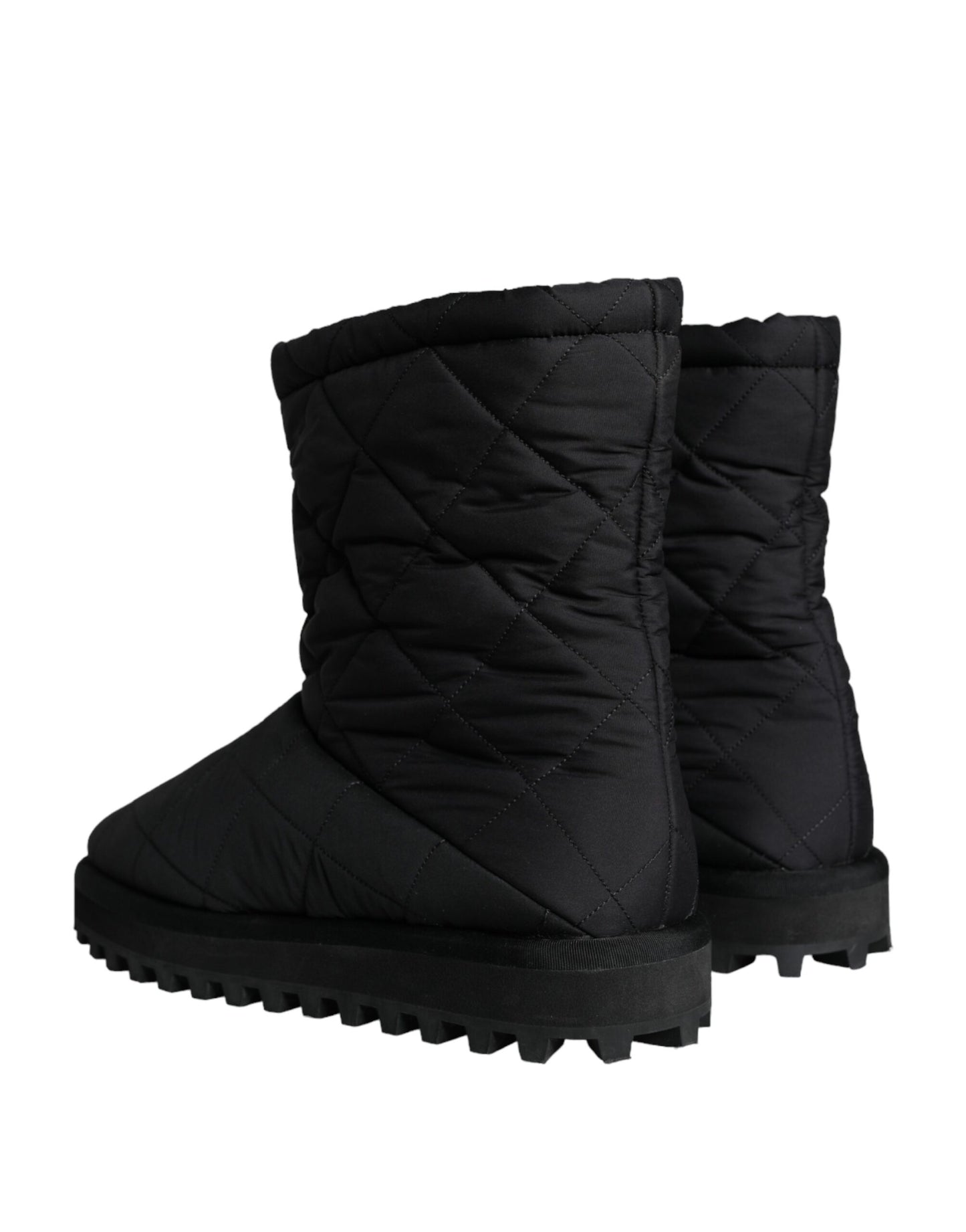 Bottes mi-mollet rembourrées en nylon noir Dolce & Gabbana pour homme