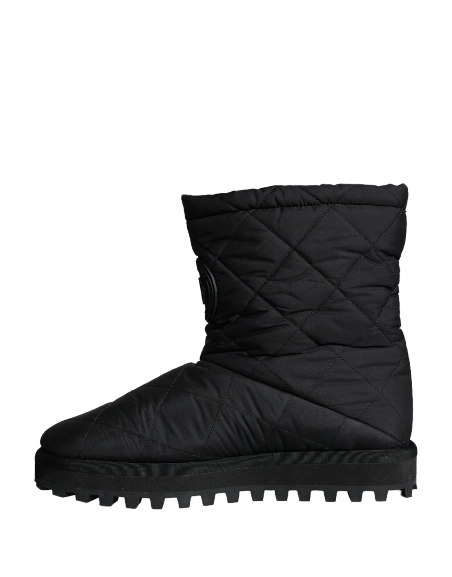 Bottes mi-mollet rembourrées en nylon noir Dolce & Gabbana pour homme