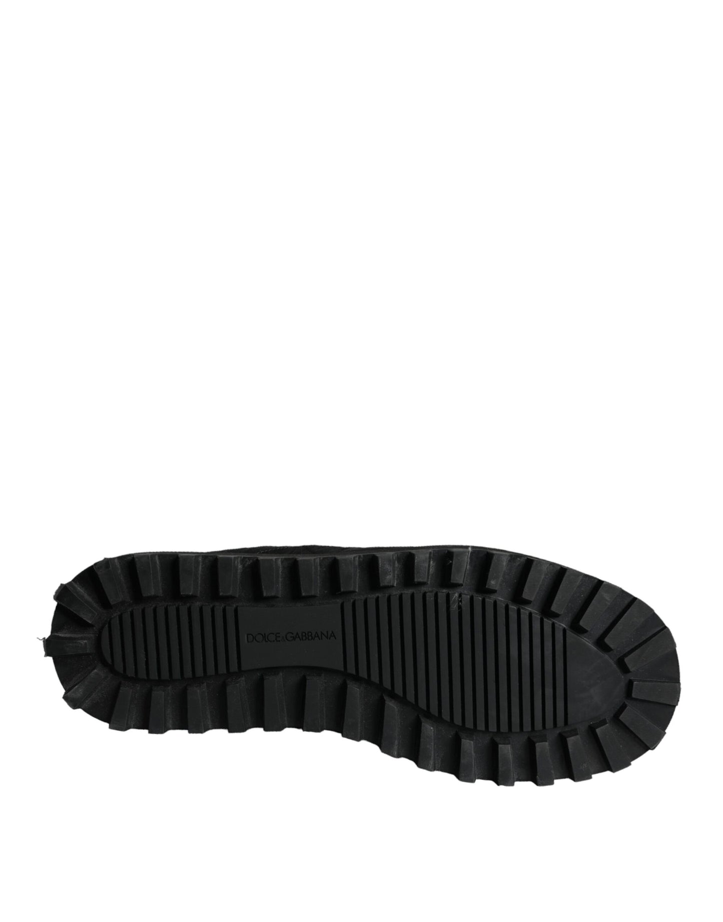 Bottes mi-mollet rembourrées en nylon noir Dolce & Gabbana pour homme