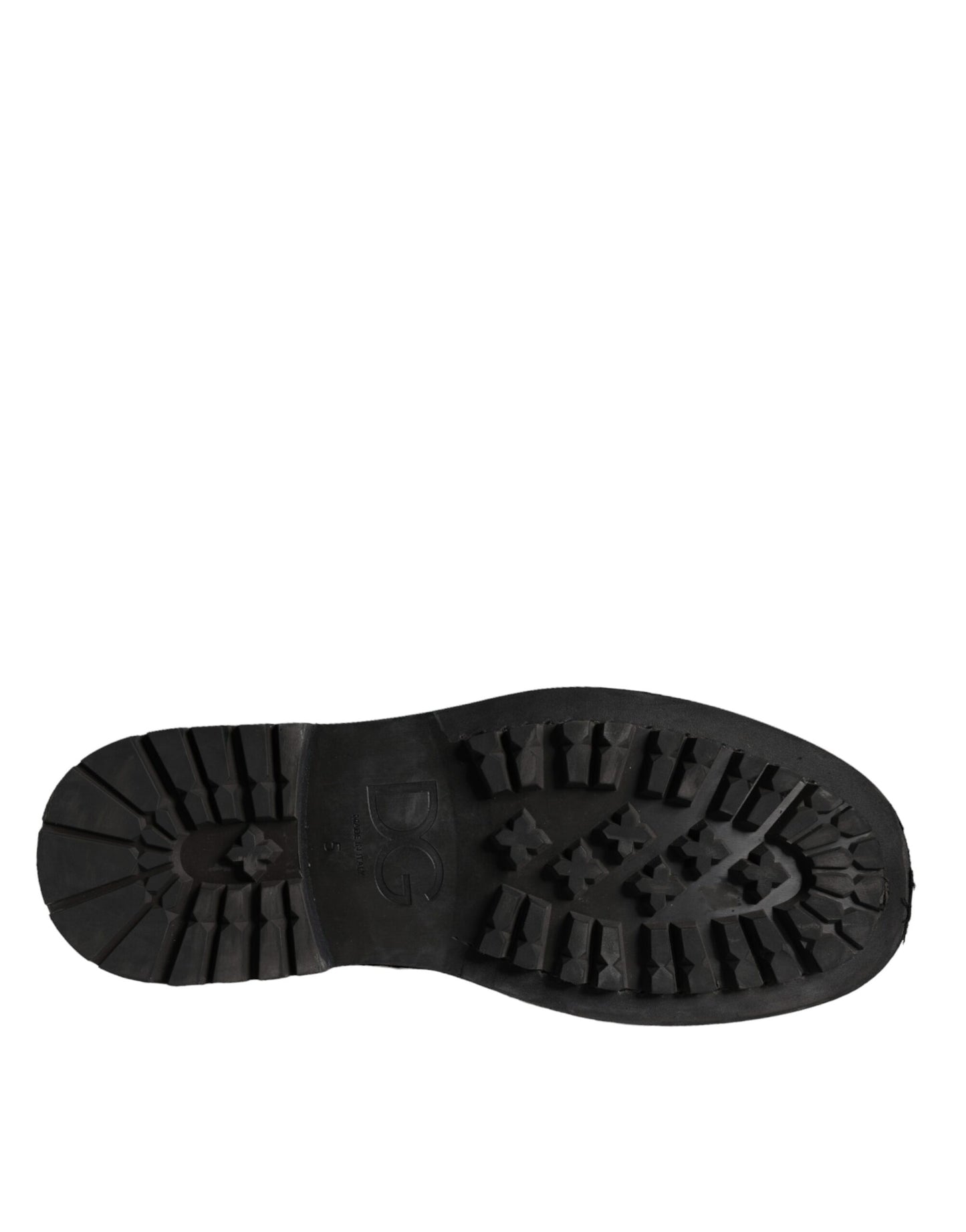 Bottes mi-mollet noires à lacets Dolce & Gabbana pour hommes