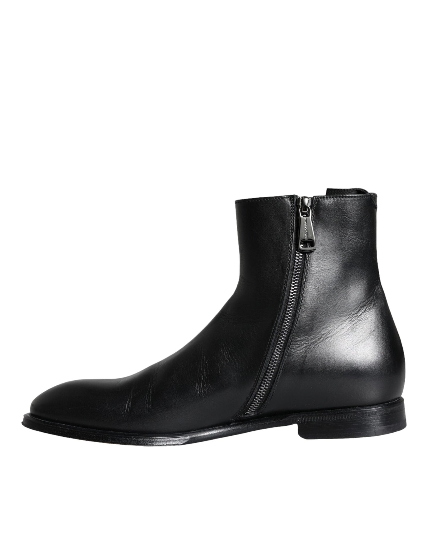 Bottines Dolce & Gabbana en cuir de veau noir pour homme