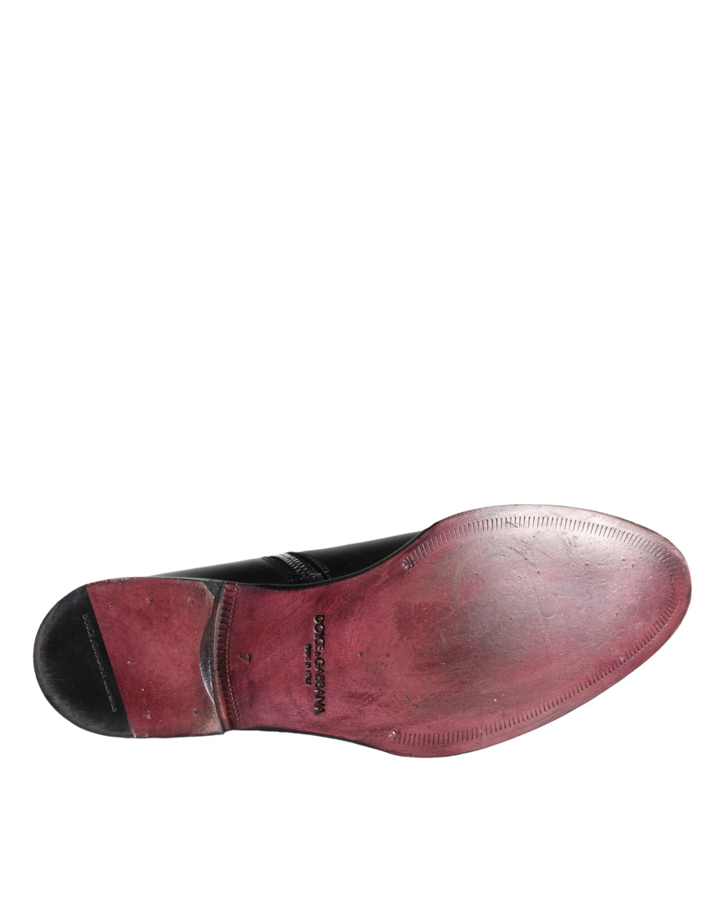 Bottines Dolce & Gabbana en cuir de veau noir pour homme