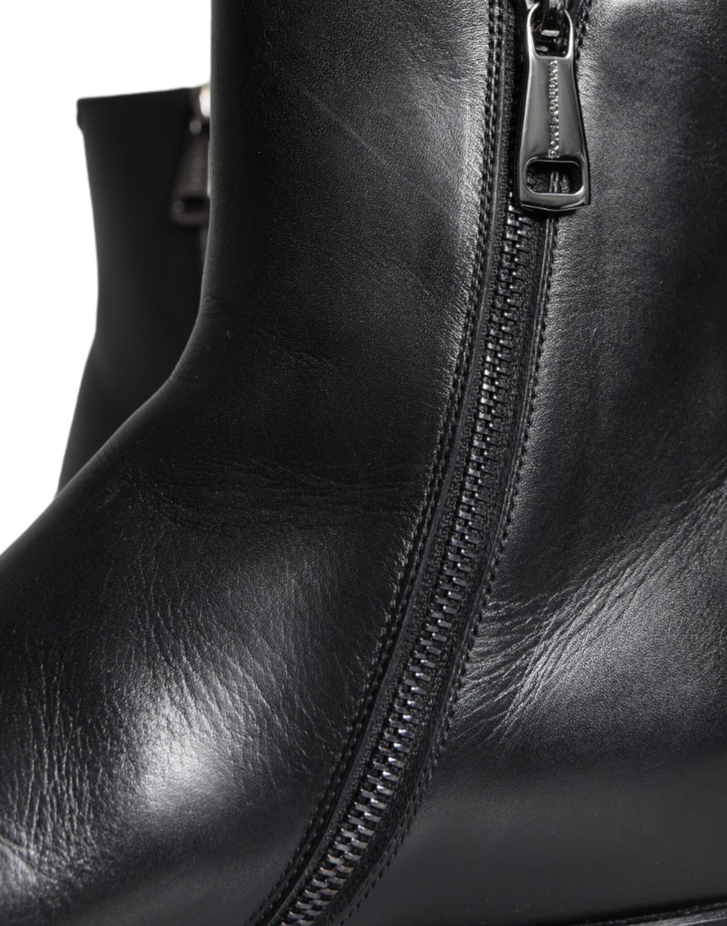 Bottines Dolce & Gabbana en cuir de veau noir pour homme