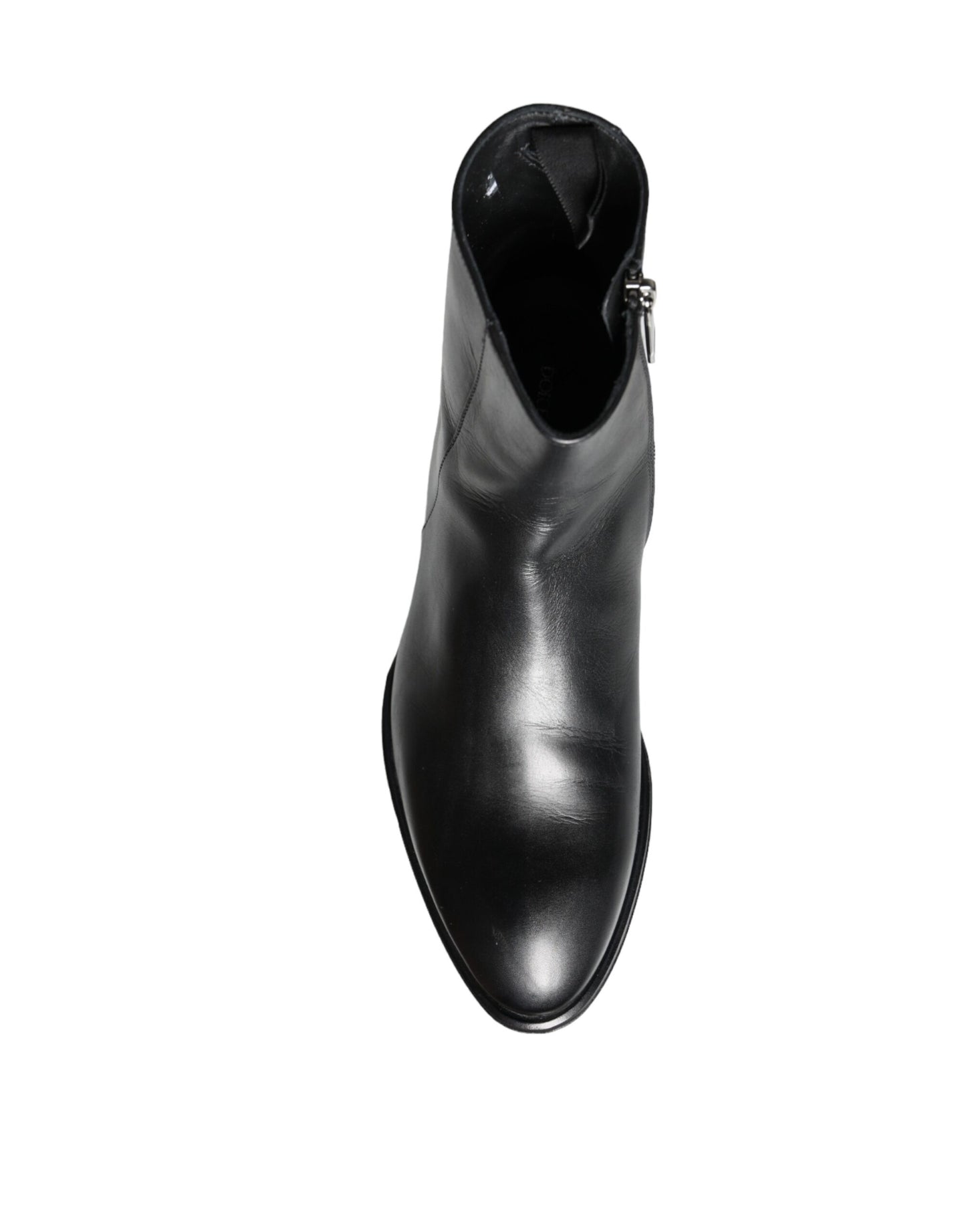 Bottines Dolce & Gabbana en cuir de veau noir pour homme