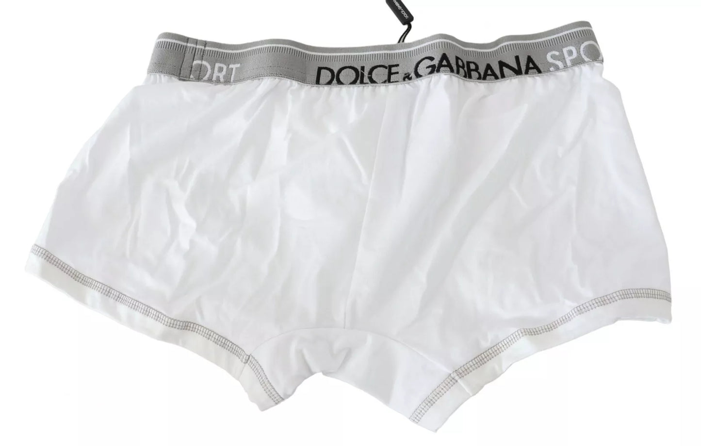 Boxer classique en coton stretch blanc Dolce & Gabbana