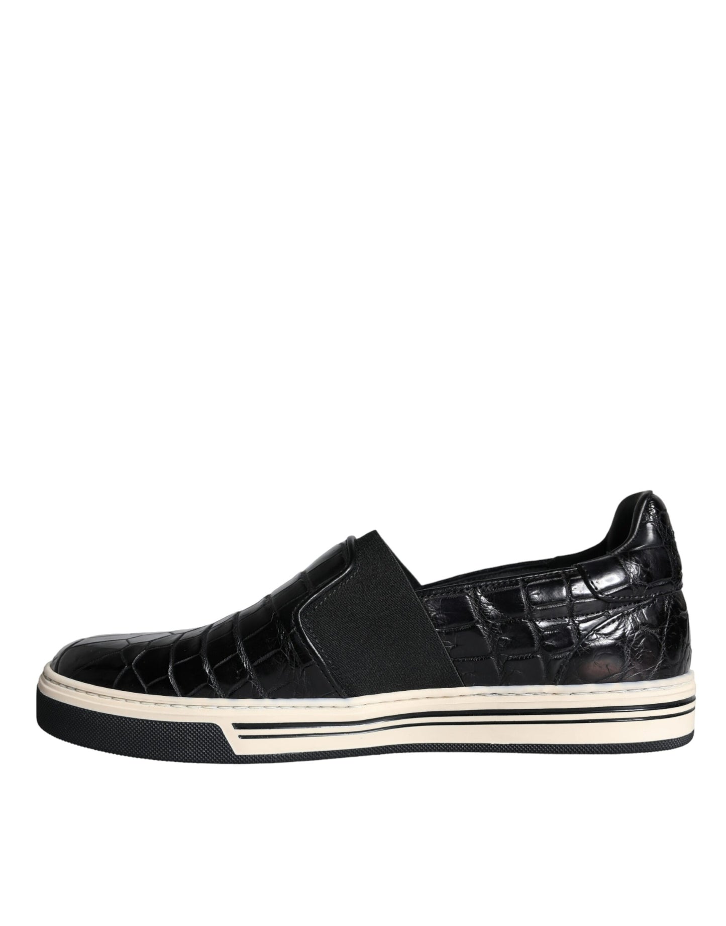 Mocassins en cuir noir Dolce & Gabbana, chaussures décontractées