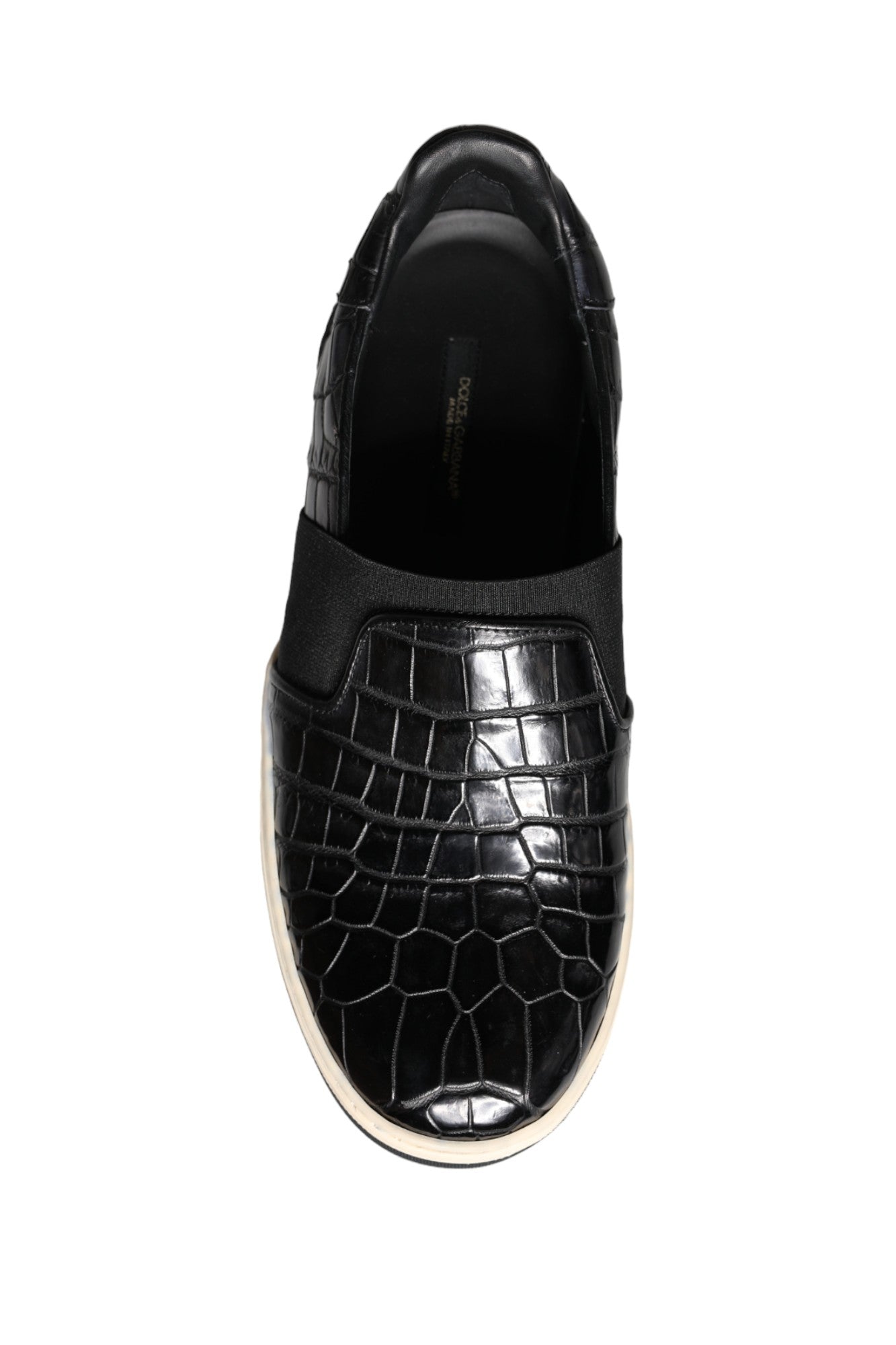 Mocassins en cuir noir Dolce & Gabbana, chaussures décontractées