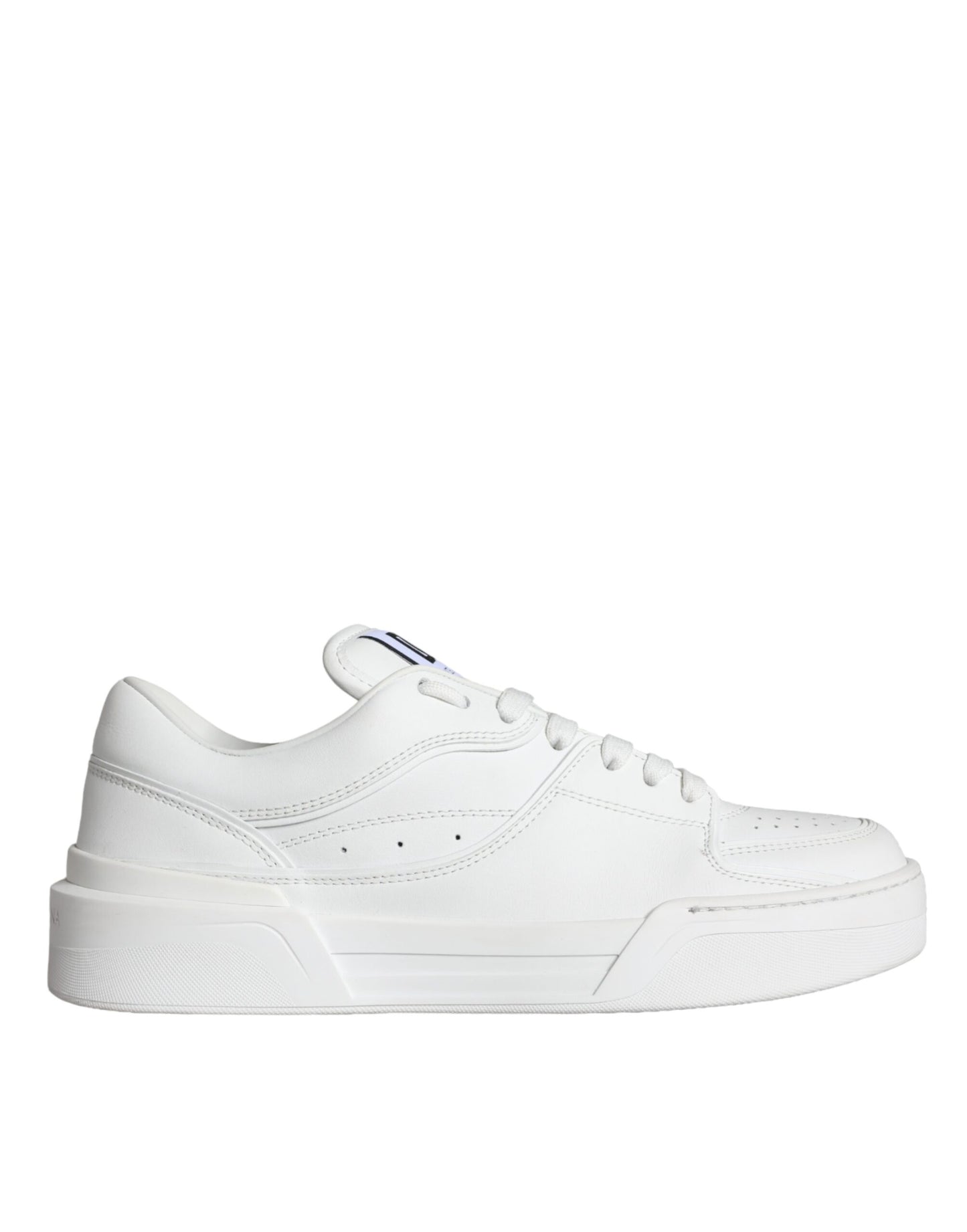 Dolce & Gabbana White Miami Leather Low Top Sneakers Shoes by Dolce & Gabbana