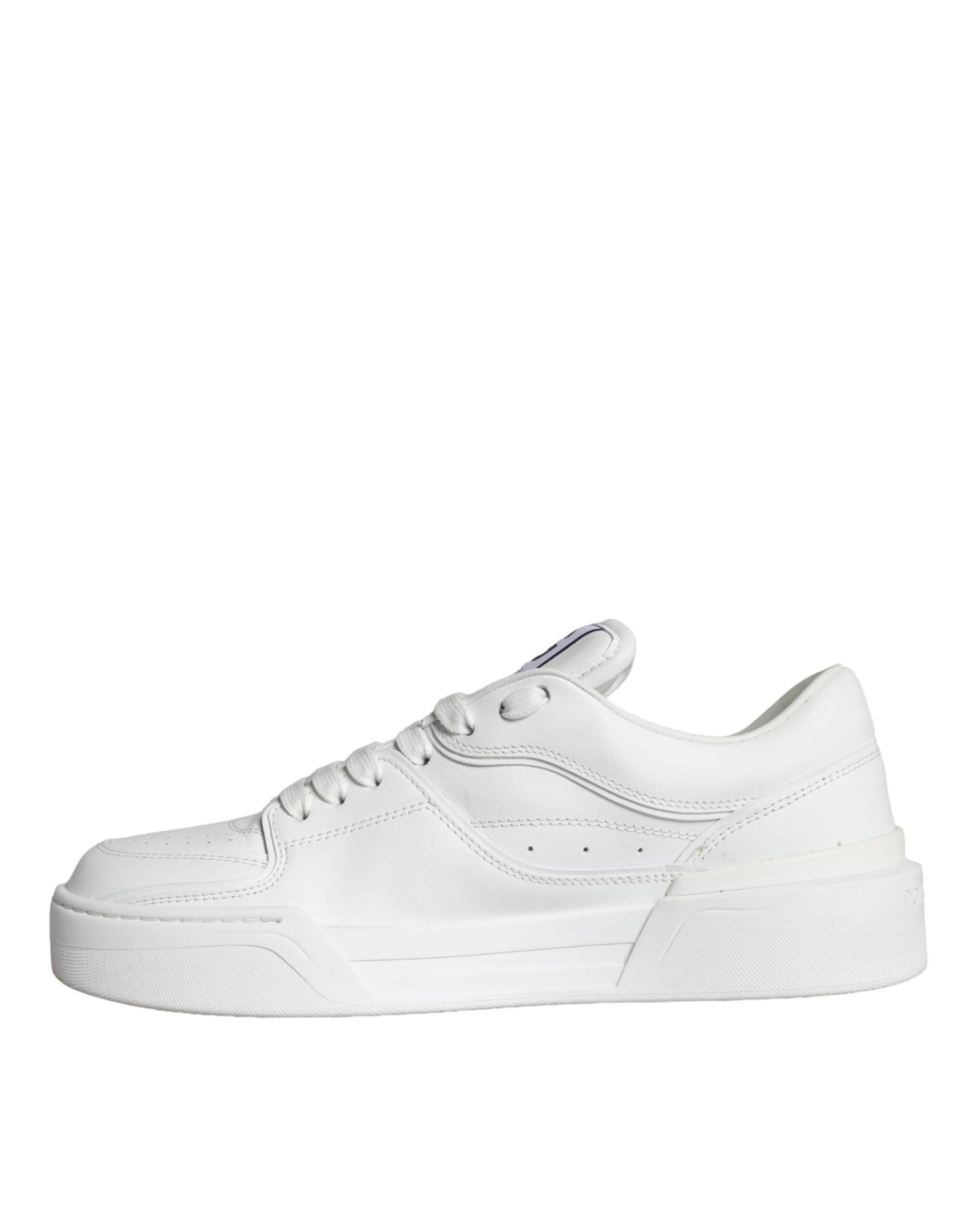 Dolce & Gabbana White Miami Leather Low Top Sneakers Shoes by Dolce & Gabbana