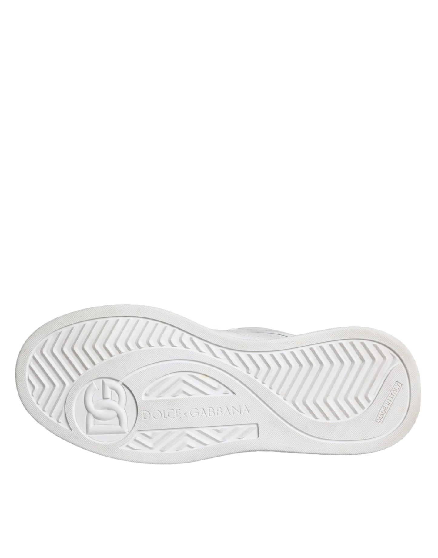 Dolce & Gabbana White Miami Leather Low Top Sneakers Shoes by Dolce & Gabbana