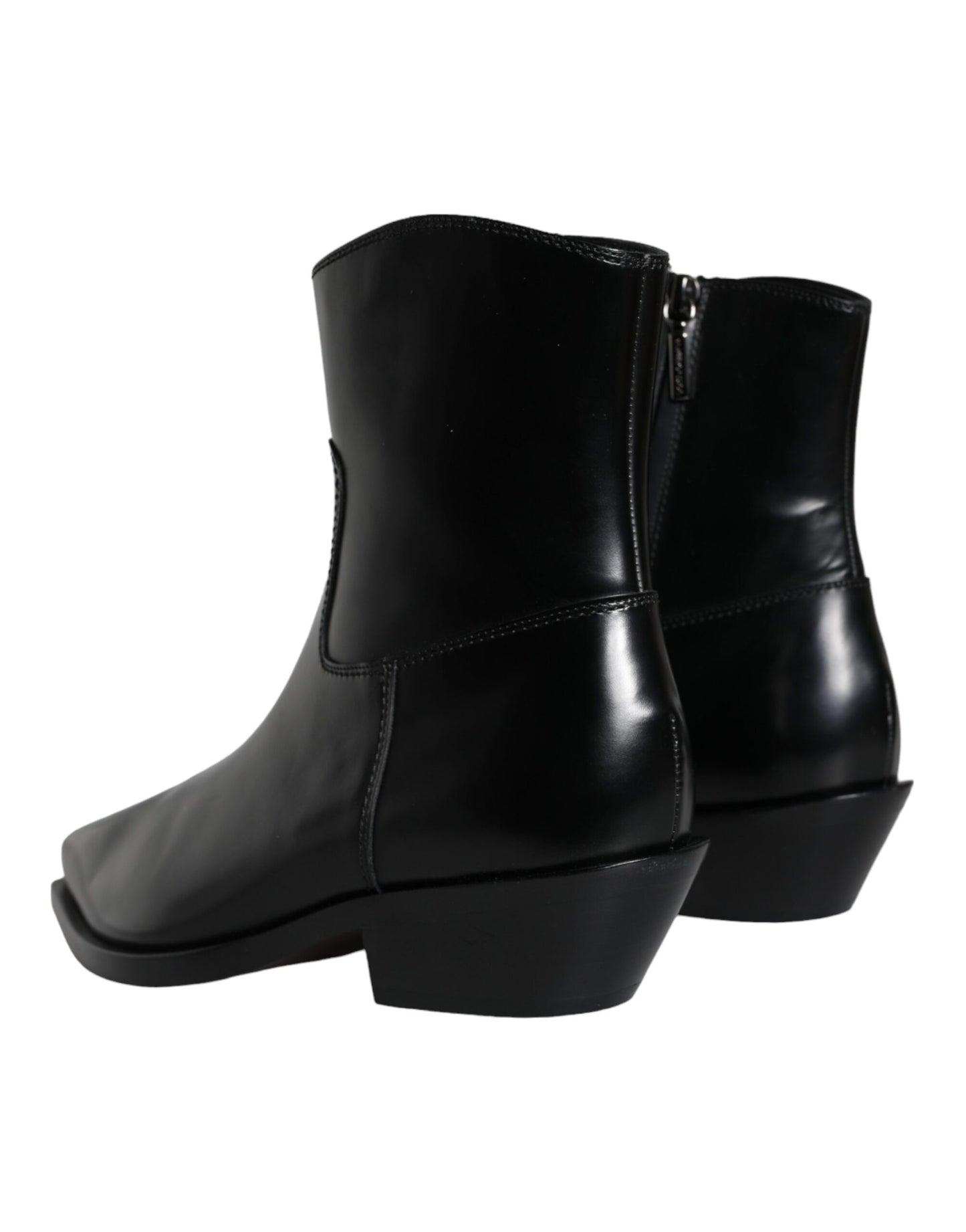 Bottines en cuir noir Dolce & Gabbana