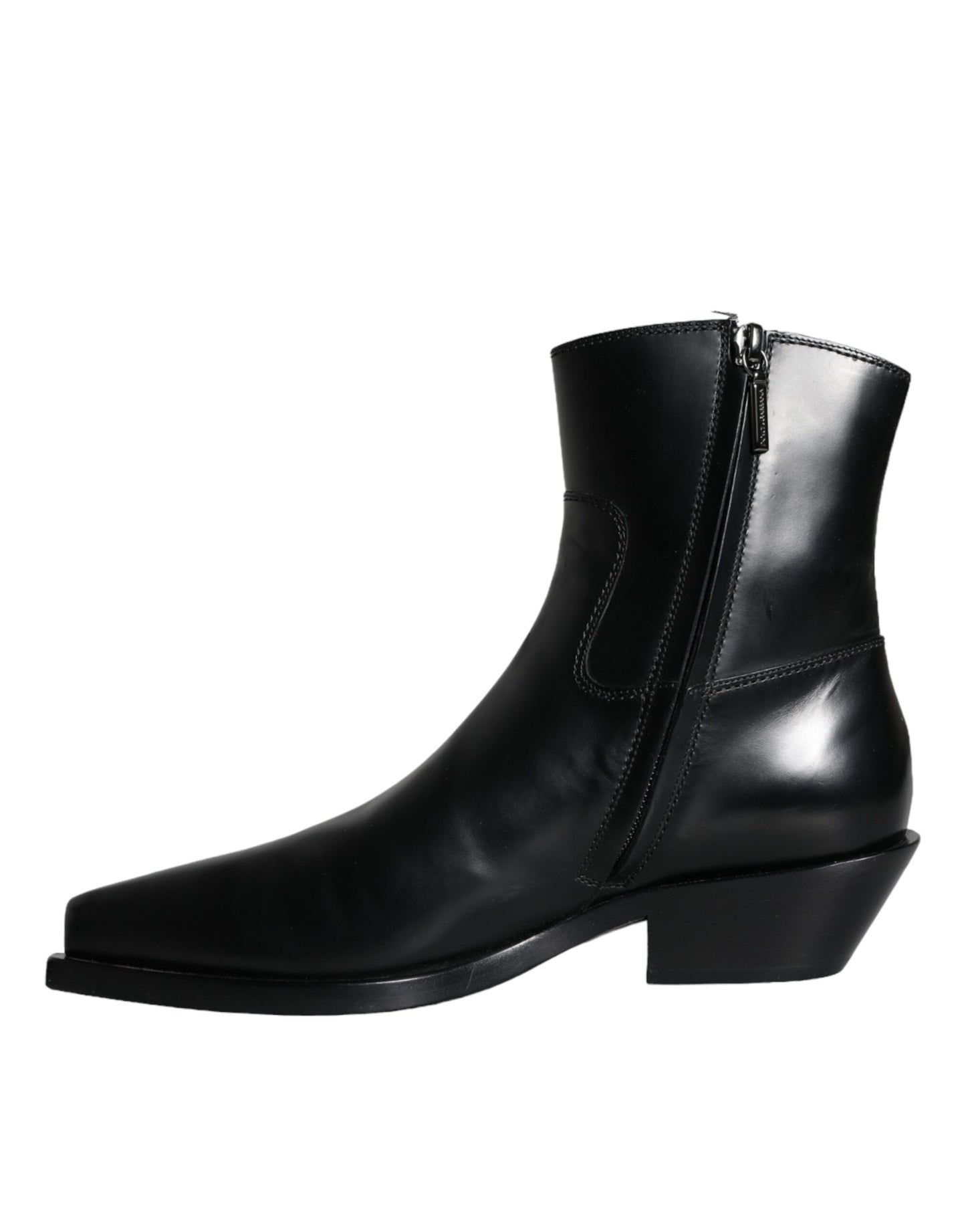 Bottines en cuir noir Dolce & Gabbana