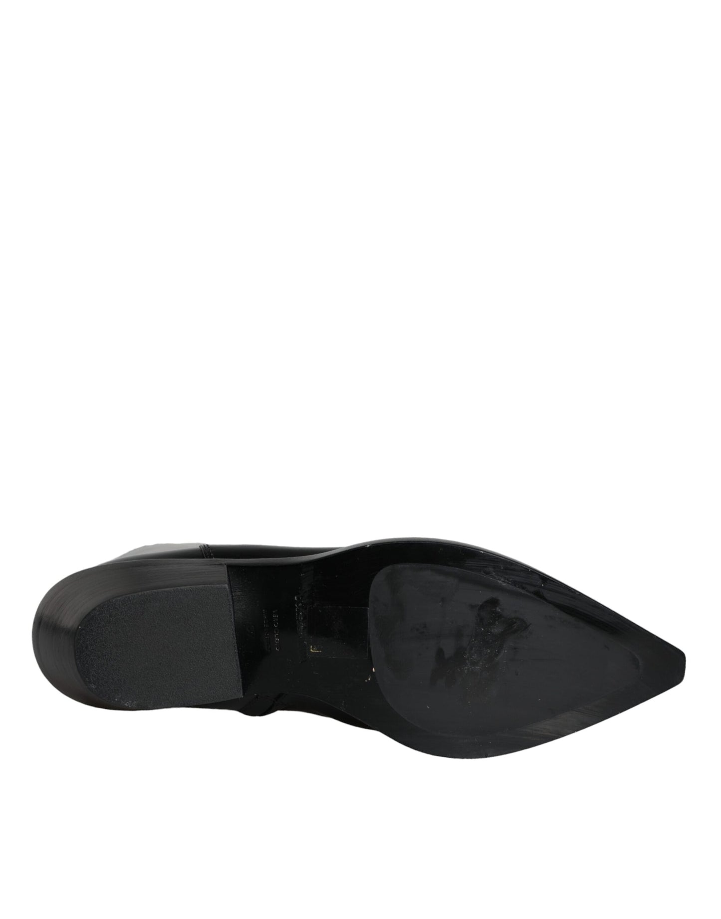 Bottines en cuir noir Dolce & Gabbana