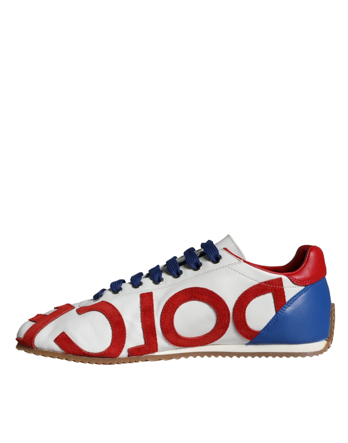 Dolce & Gabbana Multicolor Leather Logo Casual Sneakers Shoes by Dolce & Gabbana
