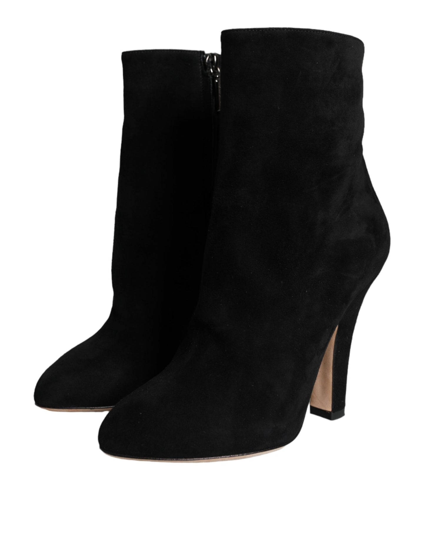 Bottes mi-mollet en daim noir Dolce & Gabbana