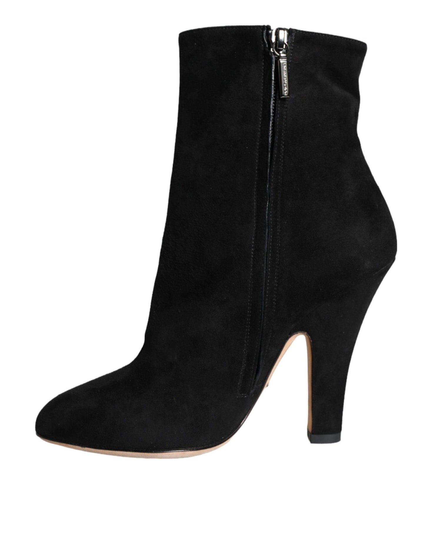 Bottes mi-mollet en daim noir Dolce & Gabbana
