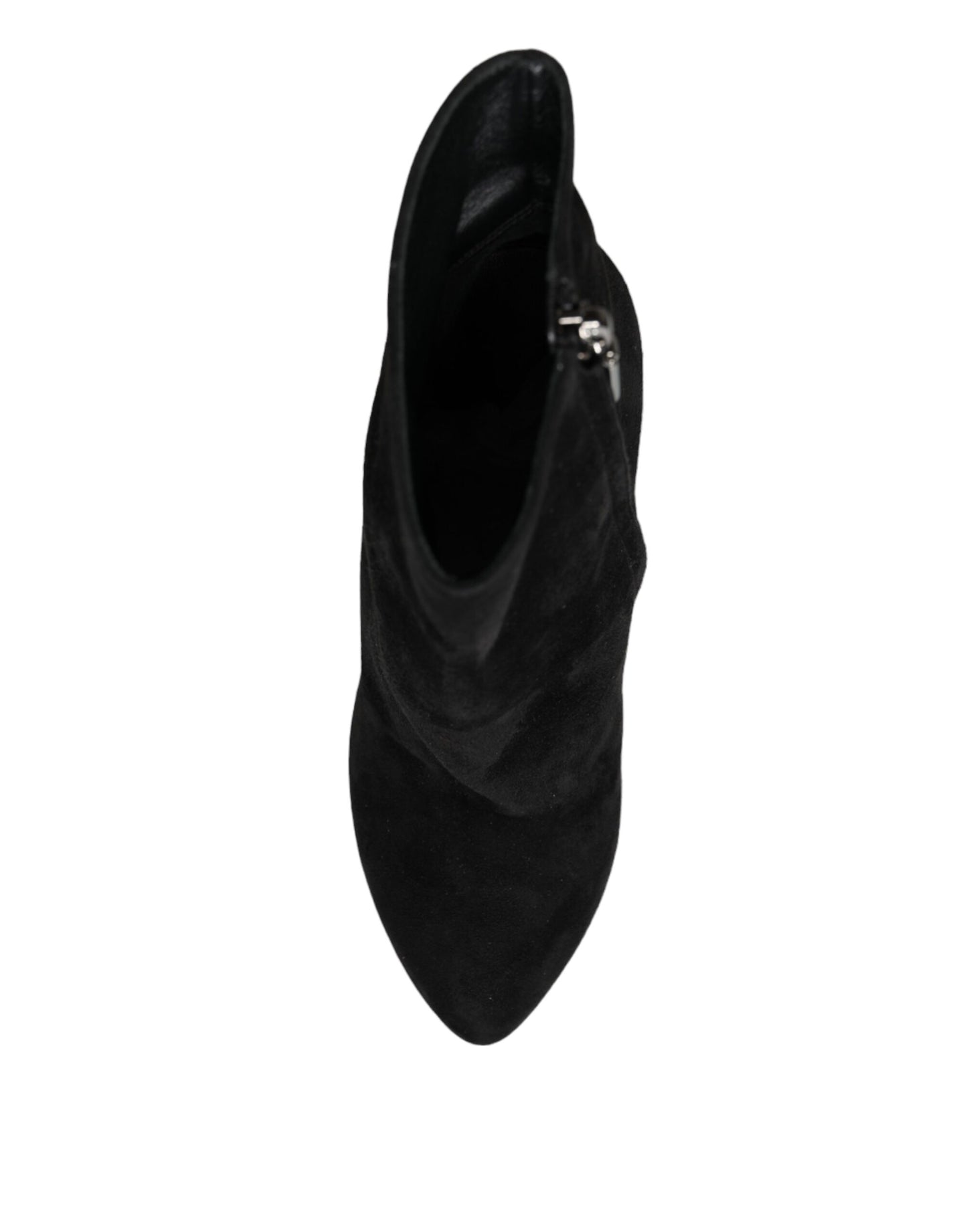 Bottes mi-mollet en daim noir Dolce & Gabbana