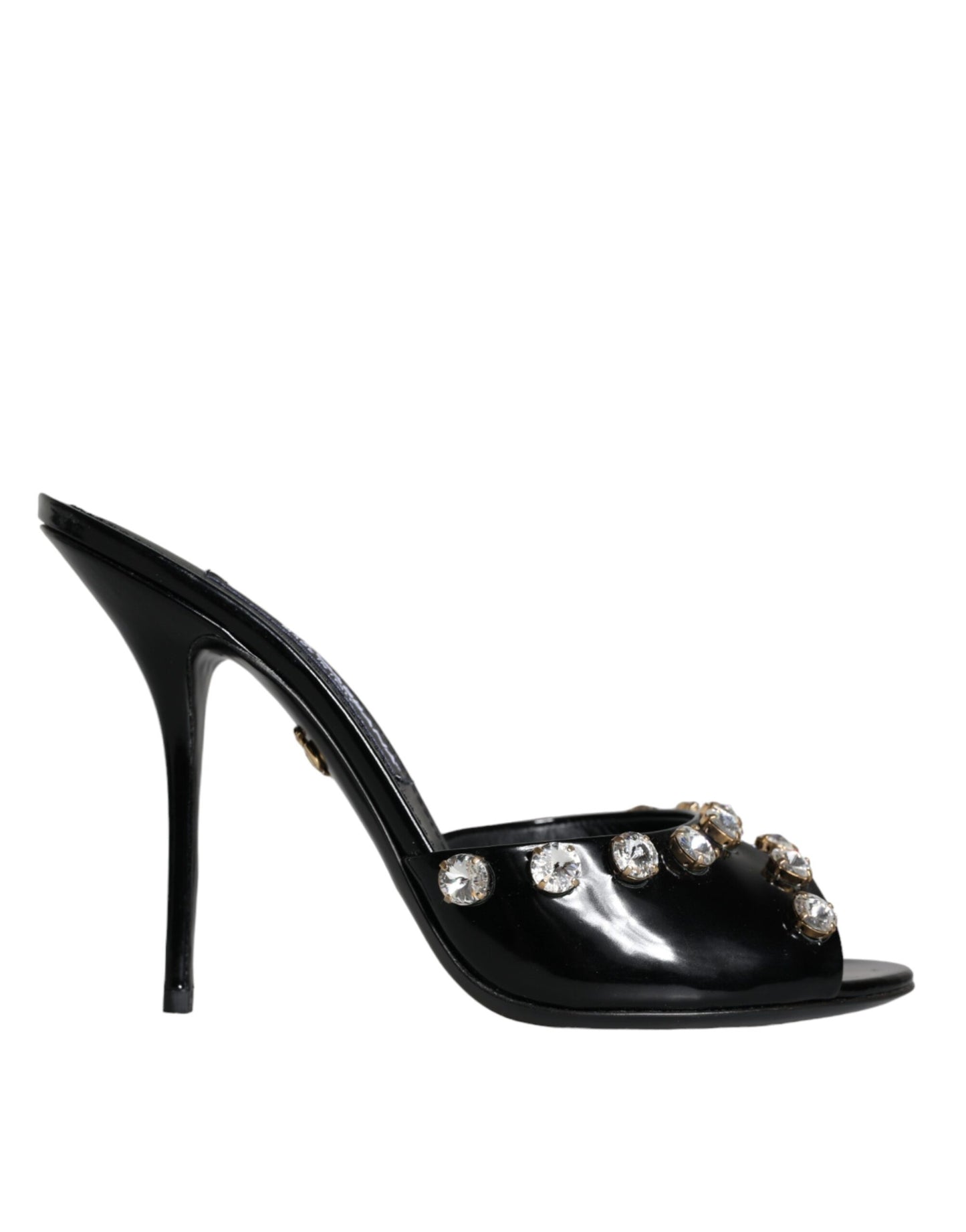 Sandales à talons en cristal noir Dolce & Gabbana Keira