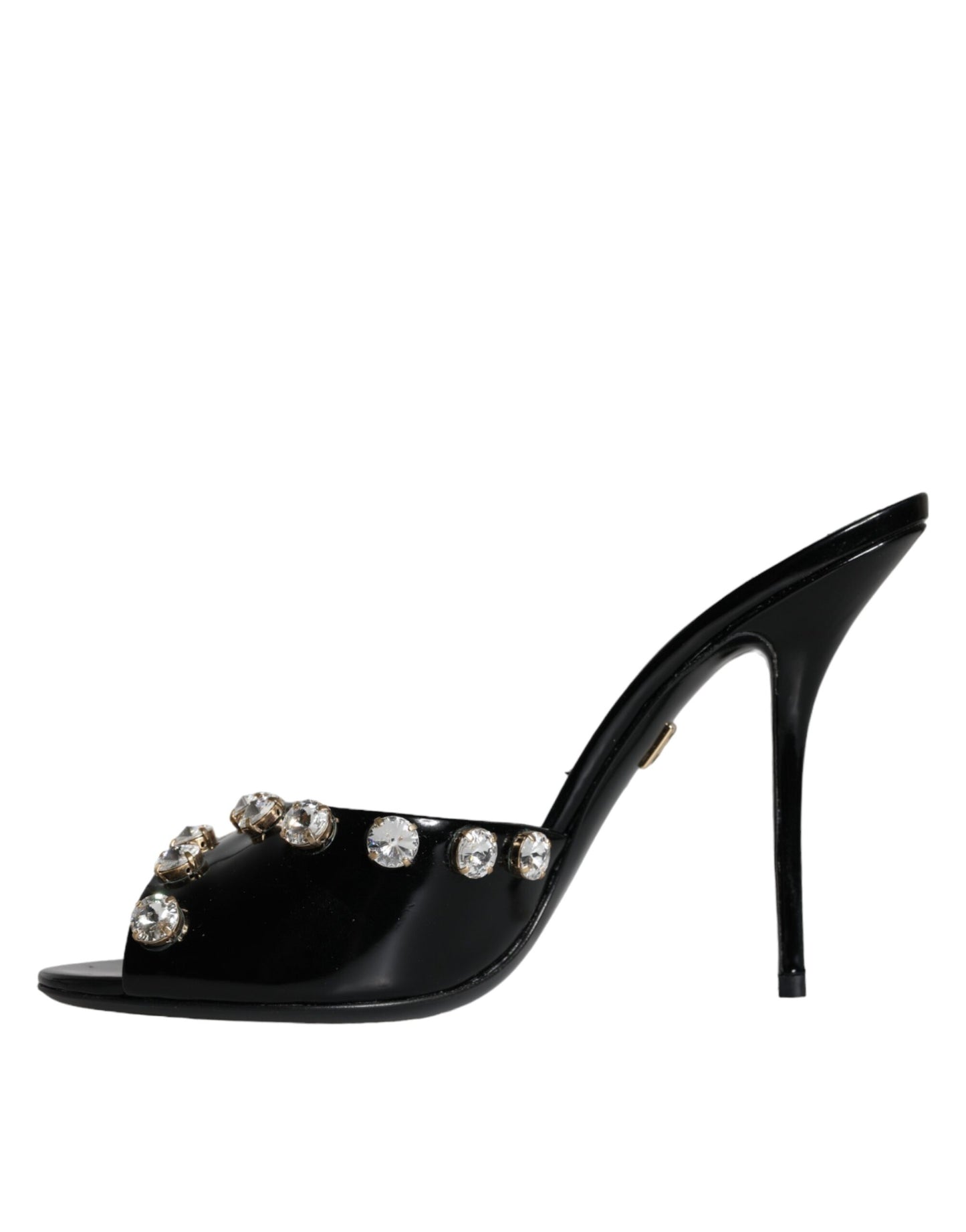 Sandales à talons en cristal noir Dolce & Gabbana Keira