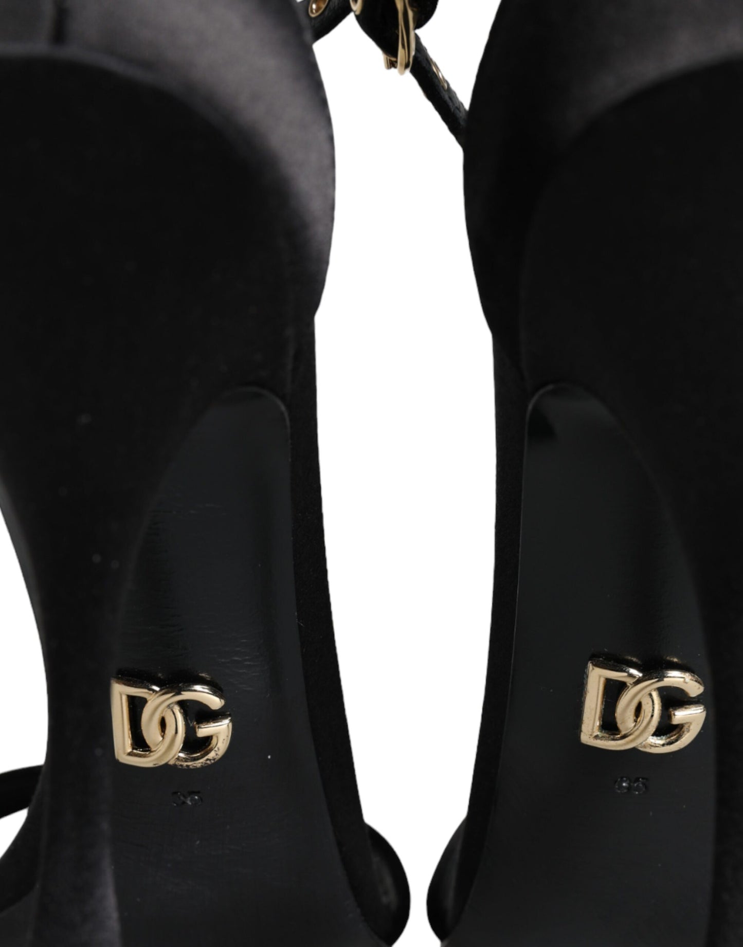 Sandales à talons et bride cheville Dolce & Gabbana noires KEIRA