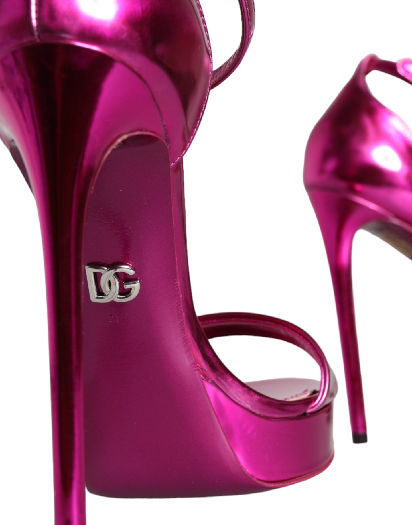 Sandales à talons et bride cheville Dolce & Gabbana Fuchsia KEIRA