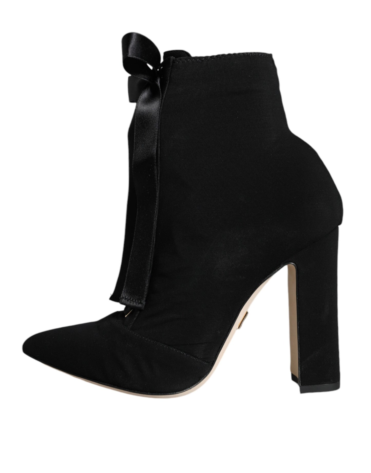 Bottines en jersey extensible noir Dolce & Gabbana