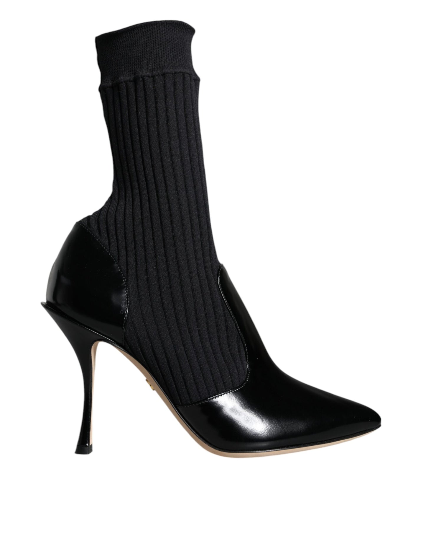 Dolce & Gabbana - Bottines, chaussettes et talons aiguilles extensibles noirs