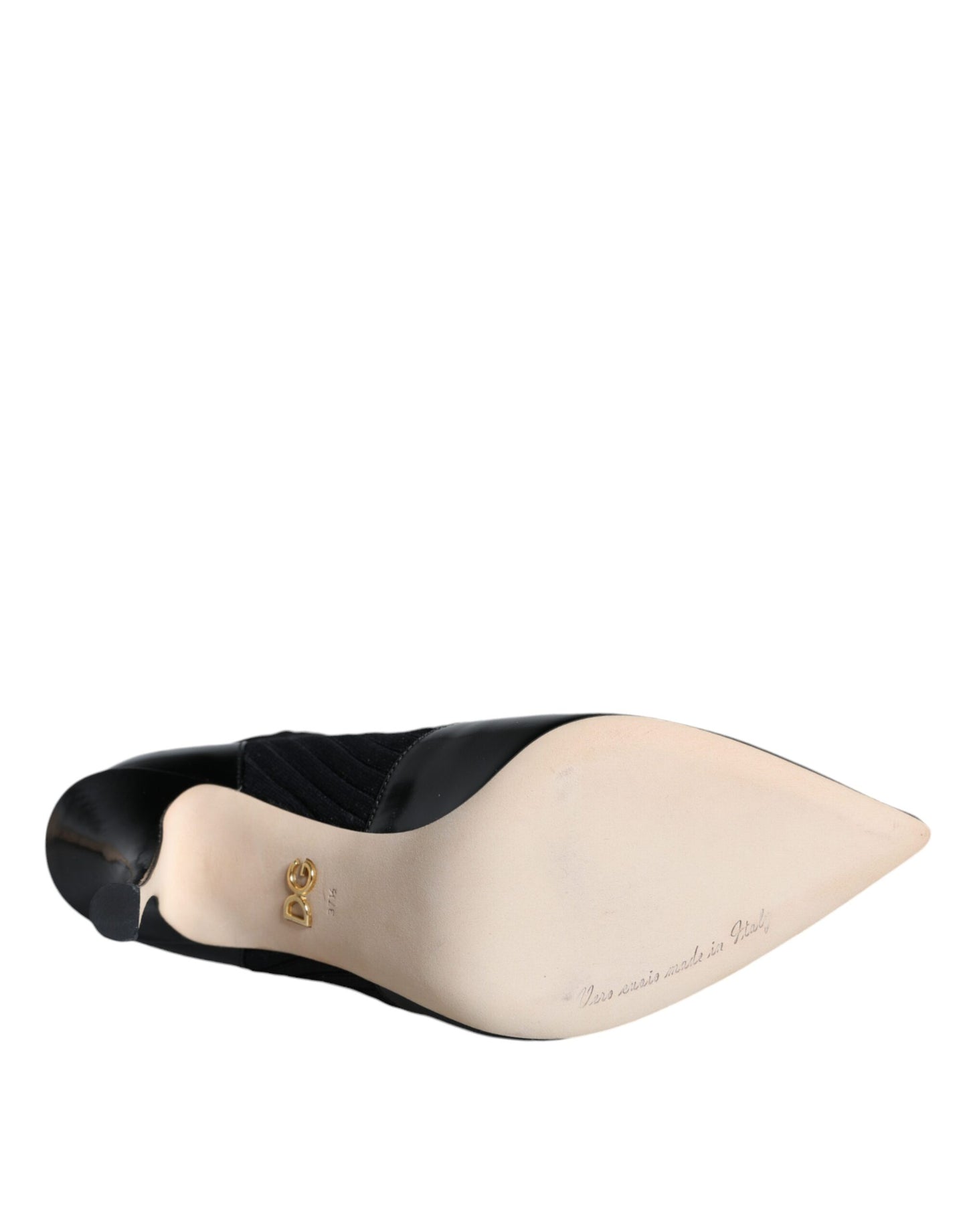 Dolce & Gabbana - Bottines, chaussettes et talons aiguilles extensibles noirs