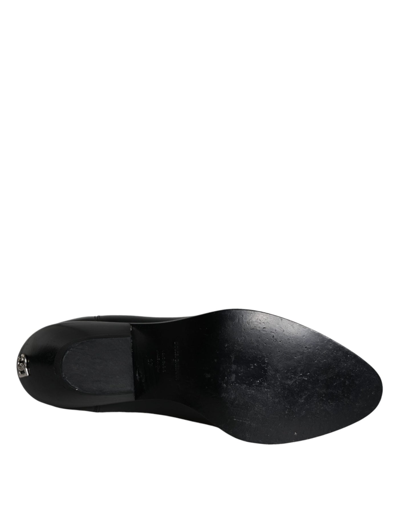 Bottines en cuir noir Dolce & Gabbana