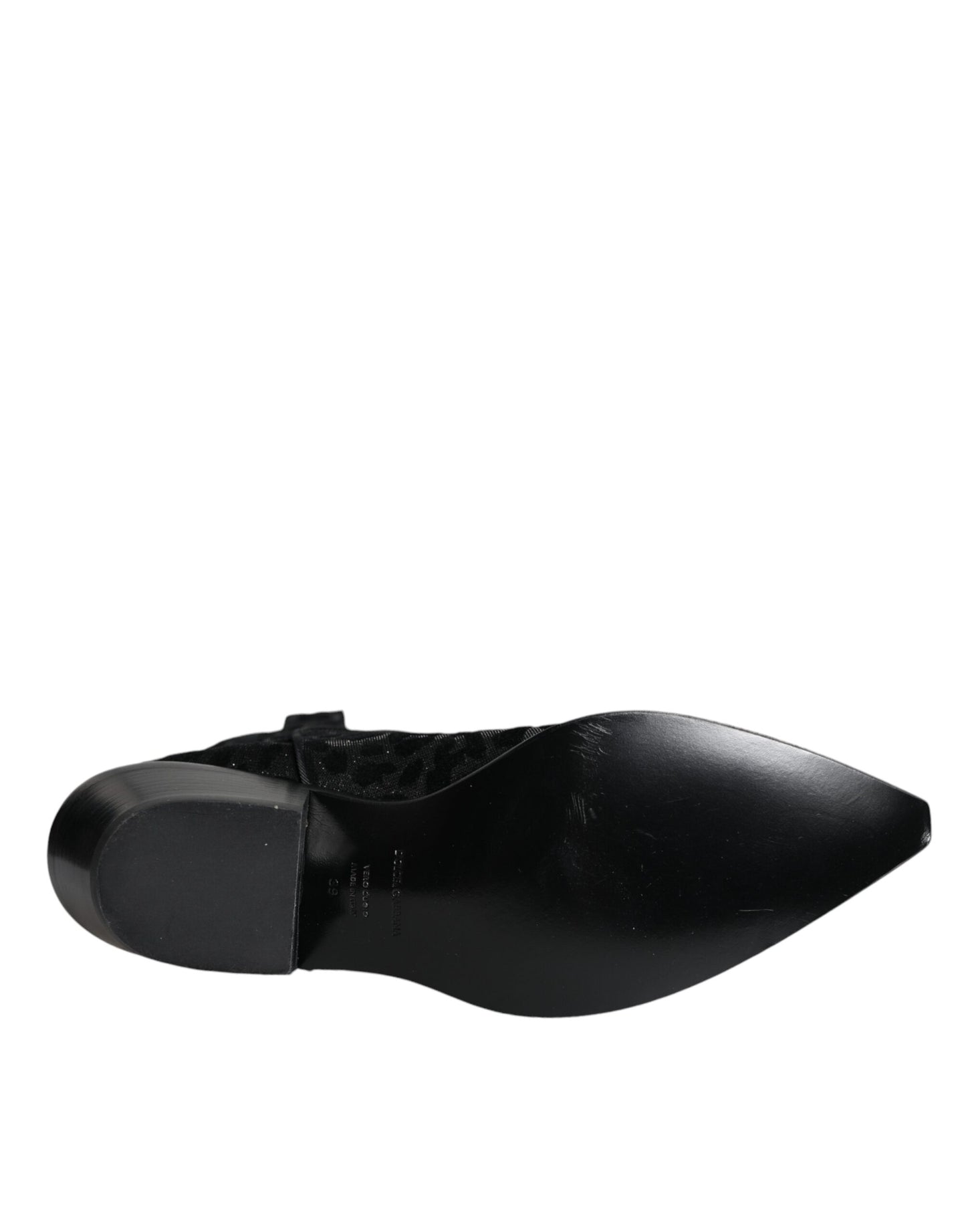 Bottes de cowboy léopard noires et grises Dolce & Gabbana
