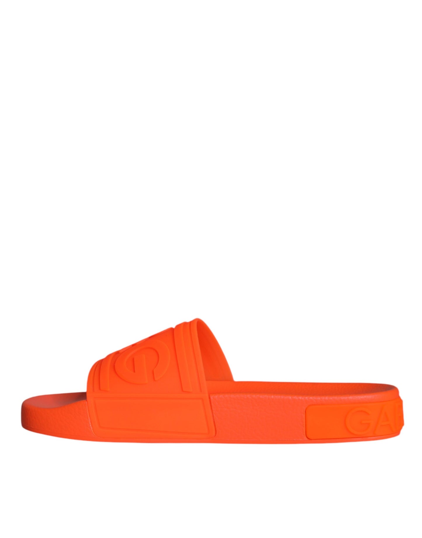Sandales à enfiler en caoutchouc orange Dolce & Gabbana, chaussures de plage
