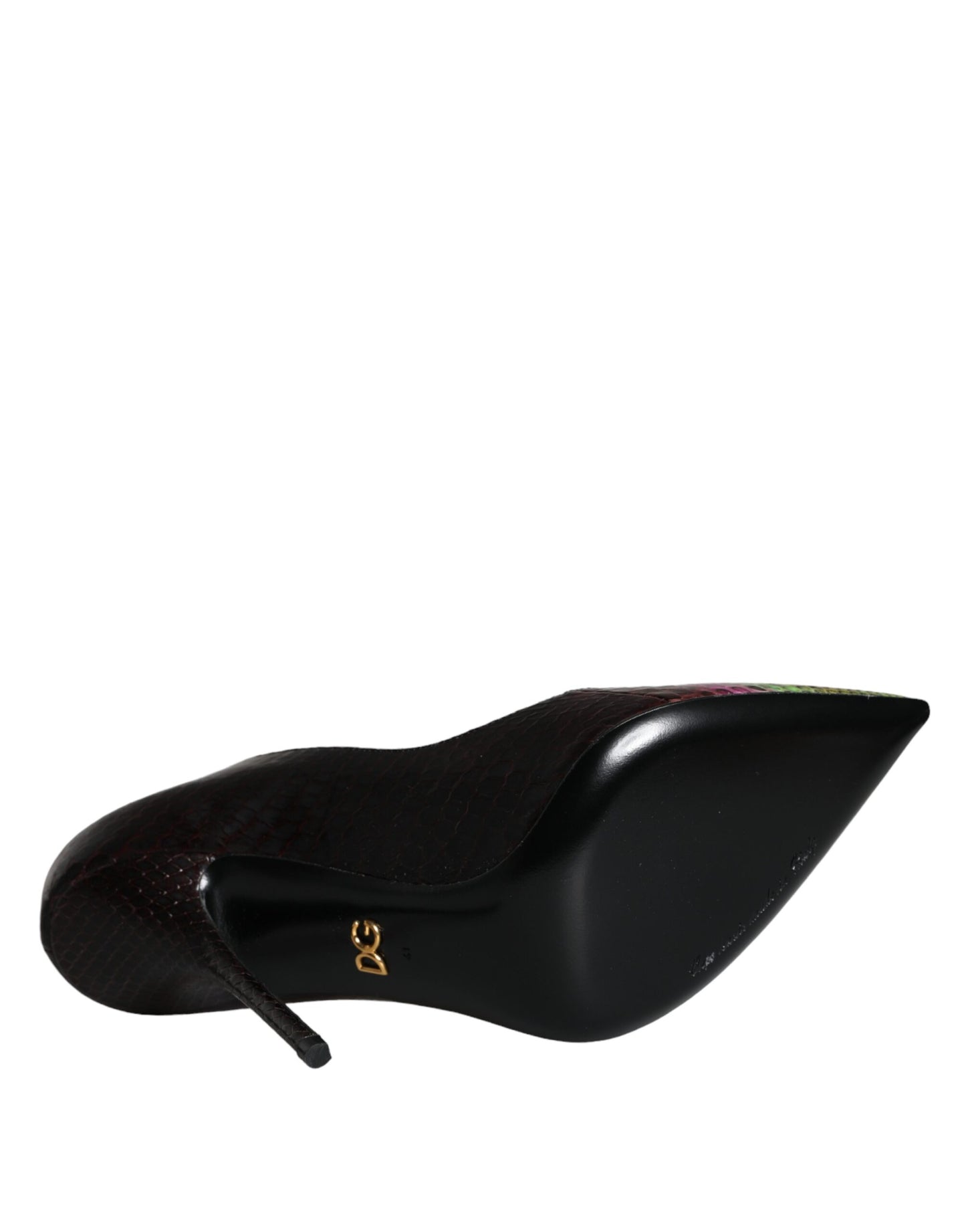 Escarpins à talons en cuir exotique multicolore Dolce & Gabbana