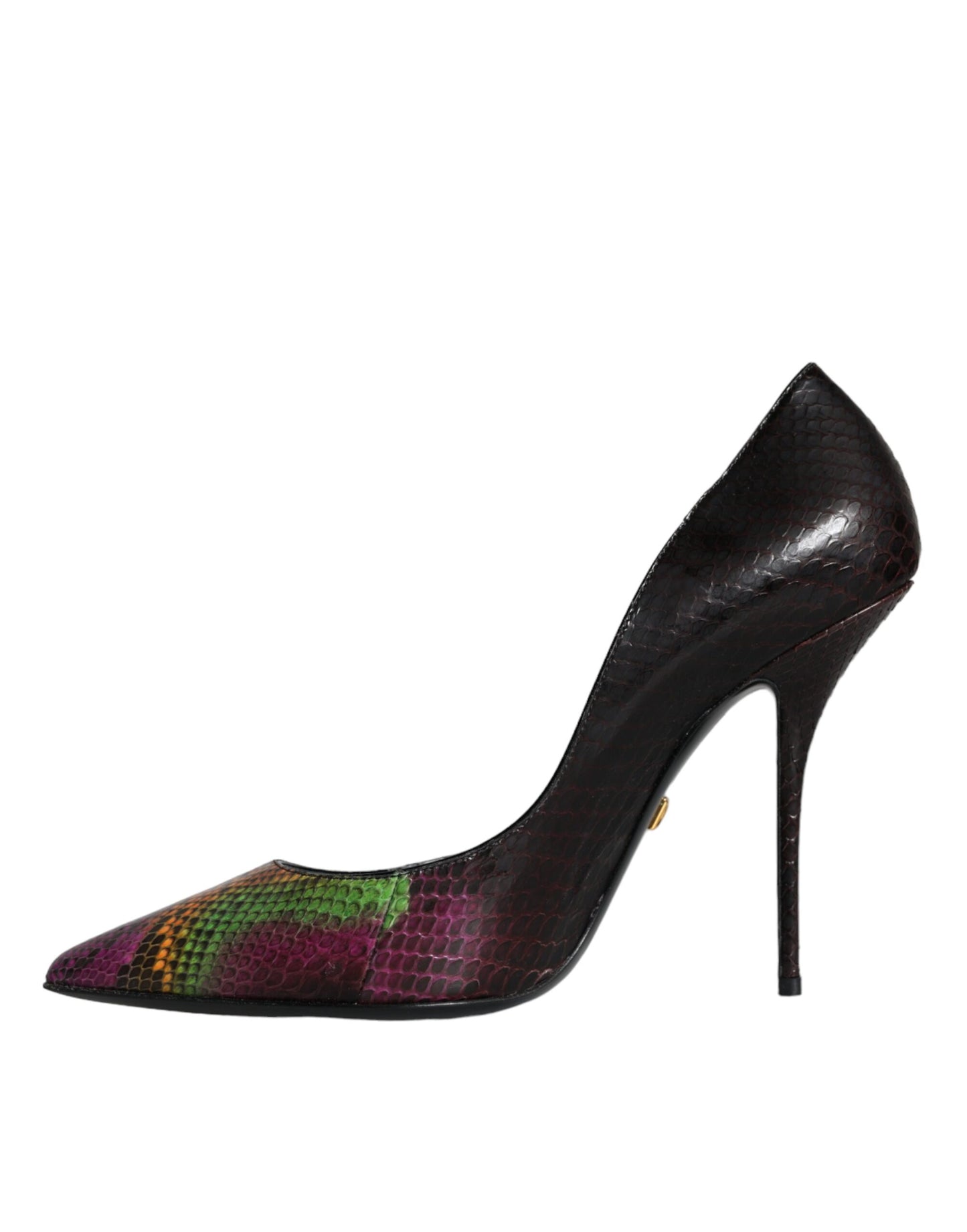 Escarpins à talons en cuir exotique multicolore Dolce & Gabbana