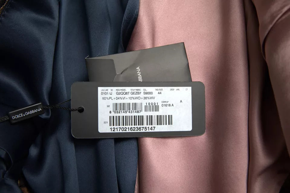 Blazer simple boutonnage patchwork multicolore Dolce & Gabbana