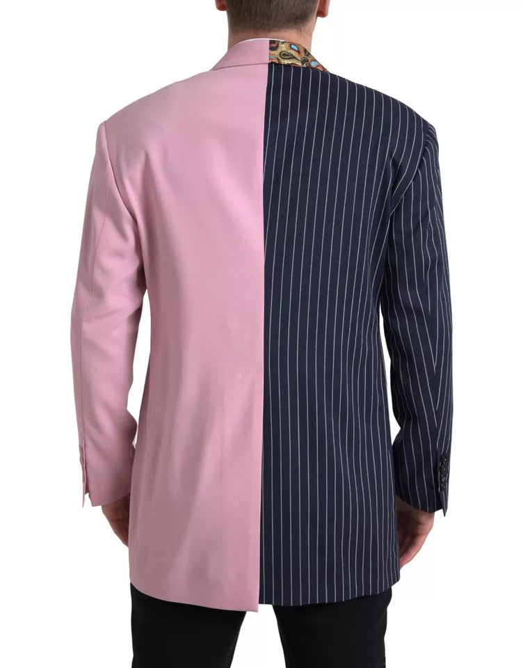 Blazer simple boutonnage patchwork multicolore Dolce & Gabbana