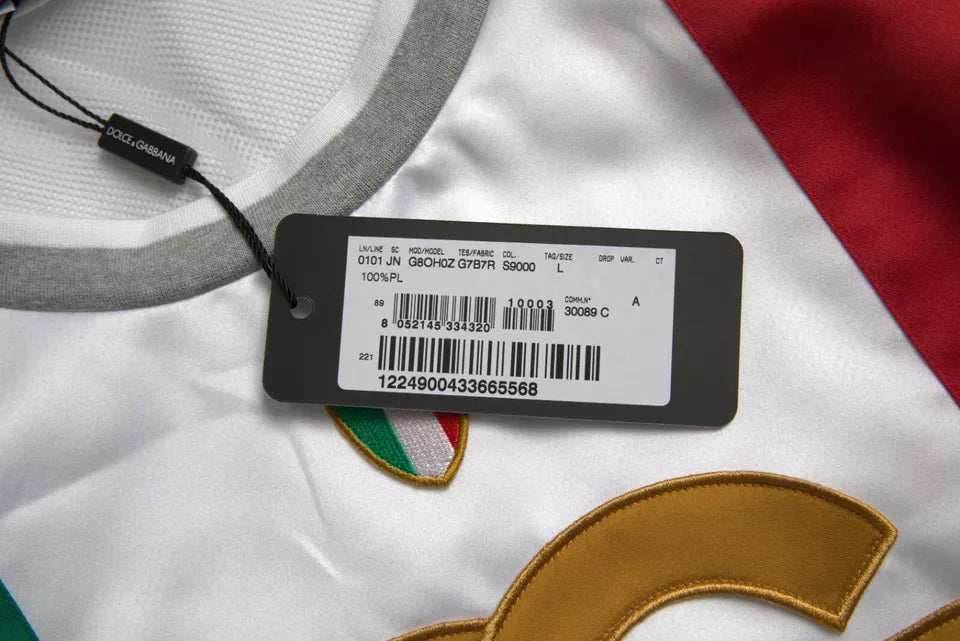 Dolce & Gabbana White Green Sleeveless Top Italian Flag Basket T-shirt by Dolce & Gabbana