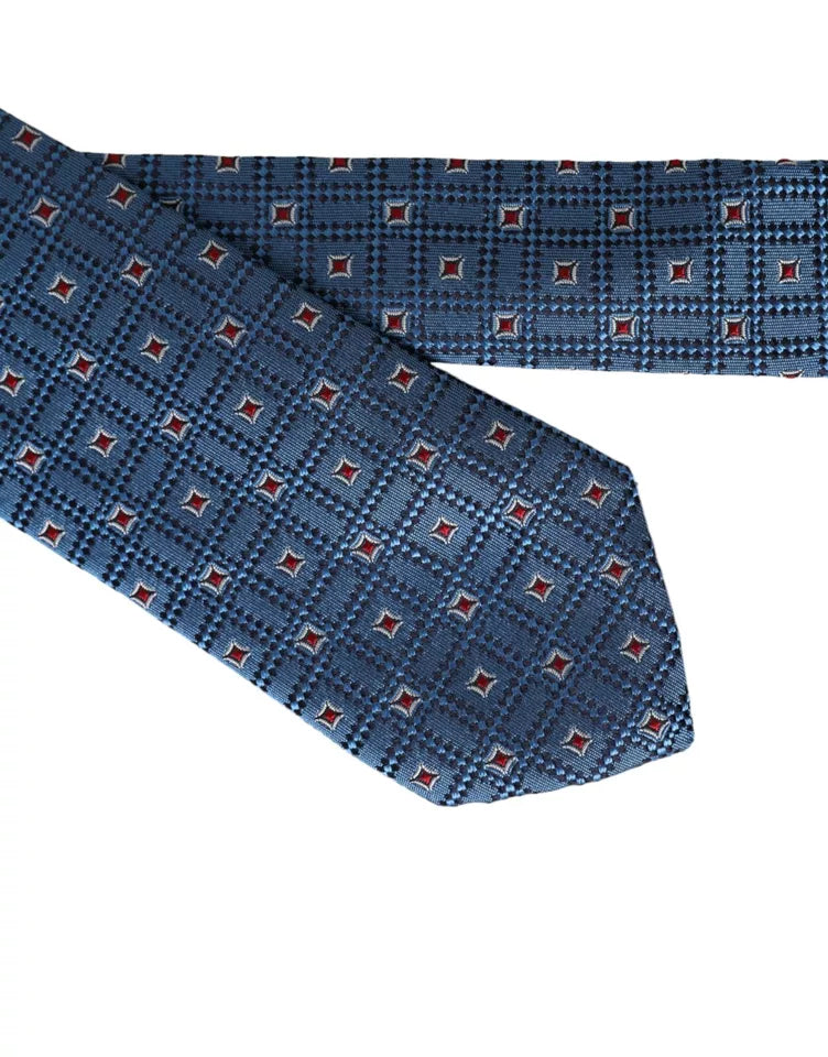 Cravate ajustable pour homme Dolce & Gabbana en 100 % soie à motifs bleus