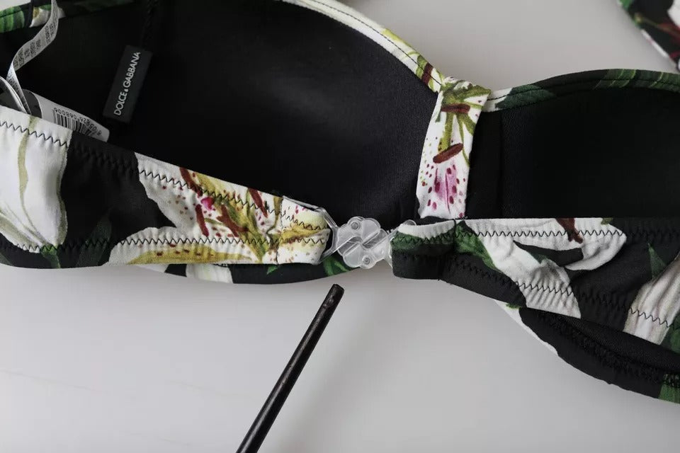 Haut de bikini dos nu Dolce & Gabbana Black Lily