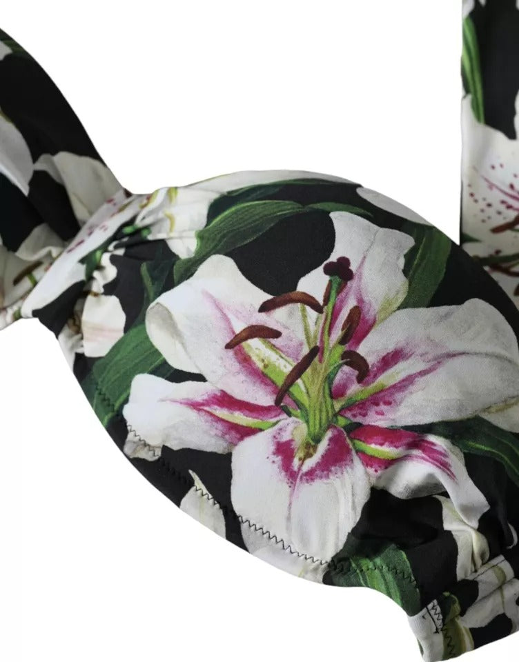 Haut de bikini dos nu Dolce & Gabbana Black Lily