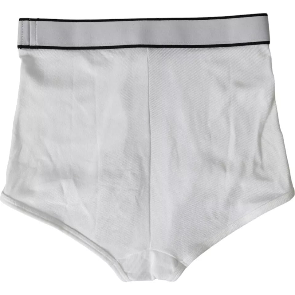 Sous-vêtements Dolce & Gabbana en coton stretch blanc avec logo de marque