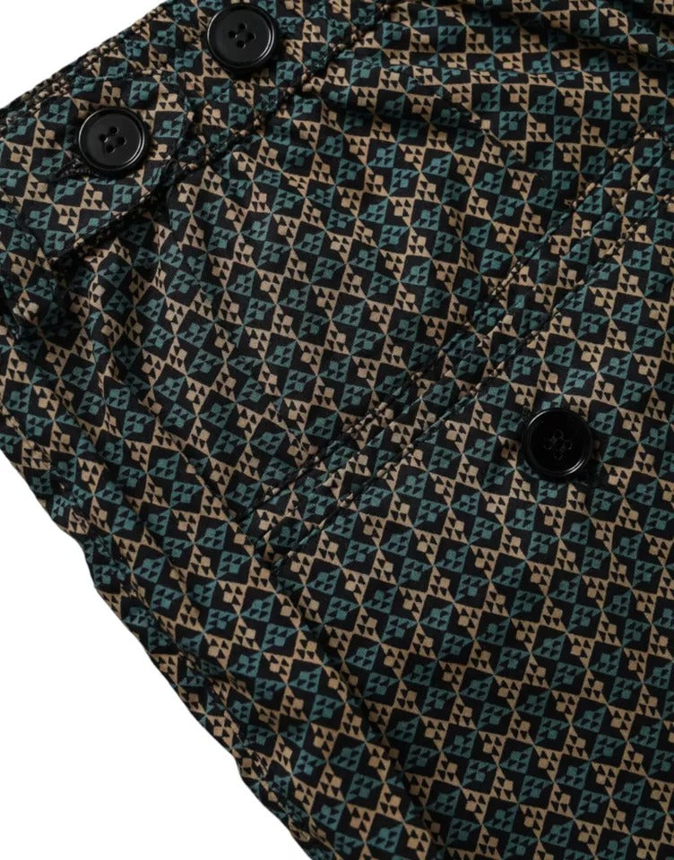 Maillot de bain short de bain à motifs marron Dolce & Gabbana