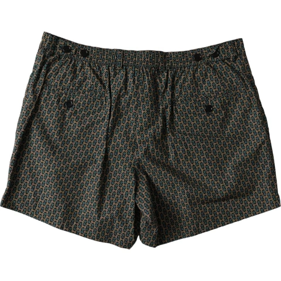 Maillot de bain short de bain à motifs marron Dolce & Gabbana