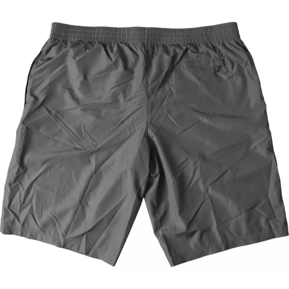 Maillots de bain Dolce & Gabbana pour homme, short de plage en polyester gris foncé