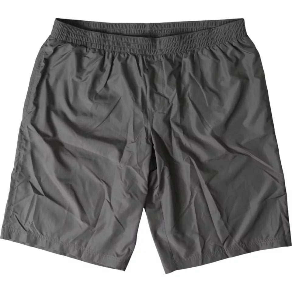 Maillots de bain Dolce & Gabbana pour homme, short de plage en polyester gris foncé