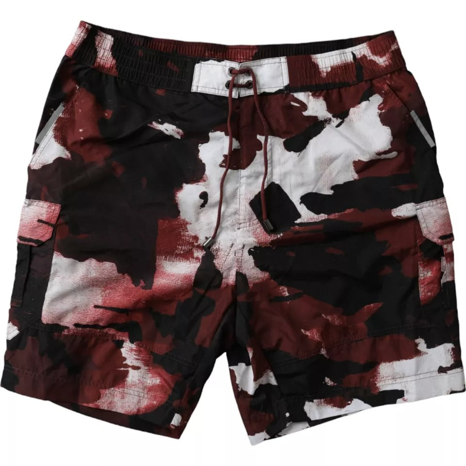 Maillot de bain short de plage Dolce & Gabbana à logo DG multicolore camouflage