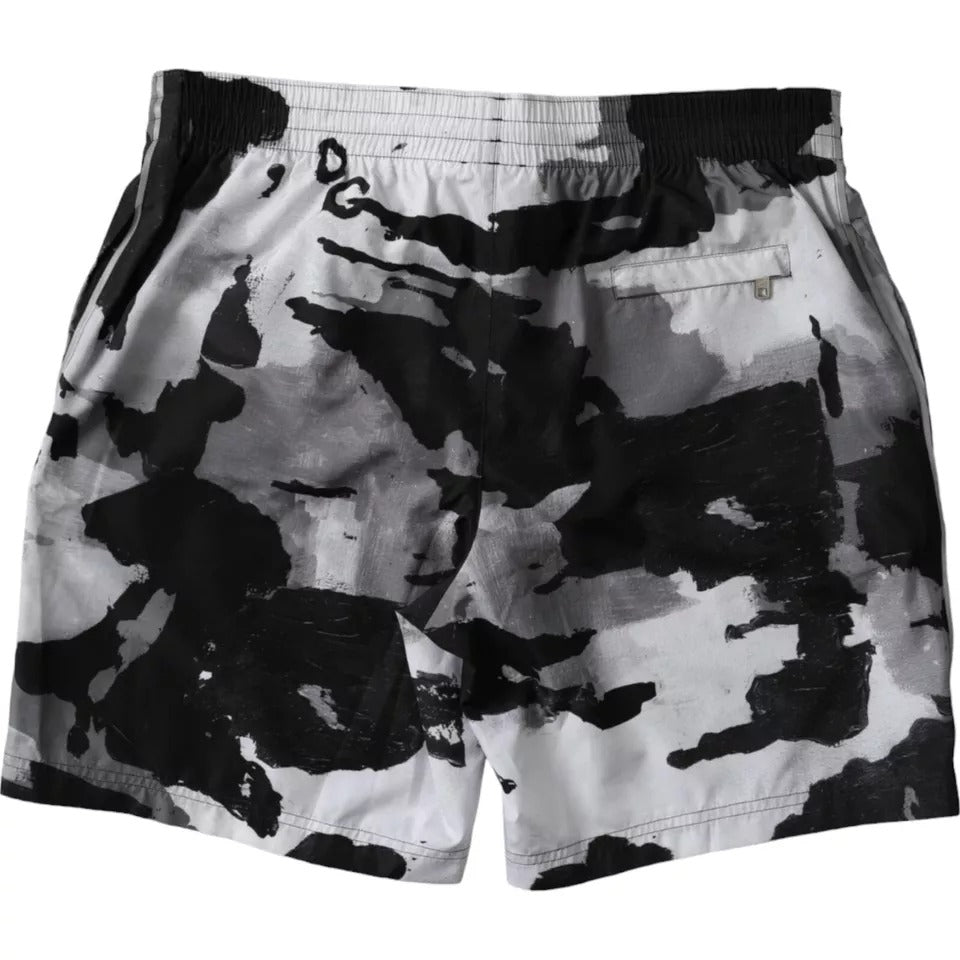 Maillot de bain short de plage Dolce & Gabbana à logo DG multicolore camouflage