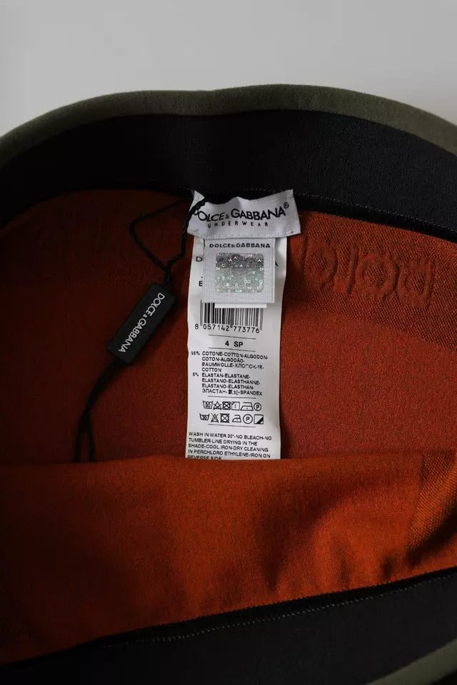 Boxer en coton stretch marron Dolce & Gabbana