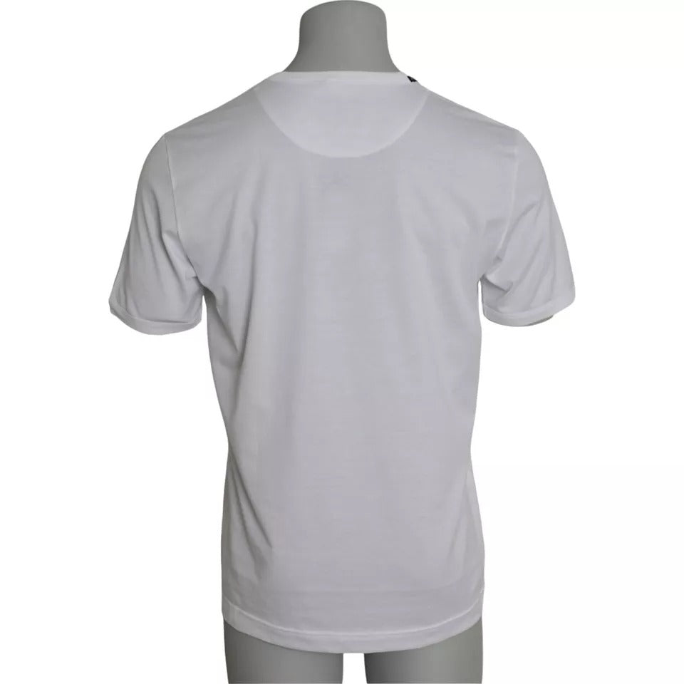 Dolce & Gabbana White Cotton Round Neck Short Sleeves T-shirt by Dolce & Gabbana